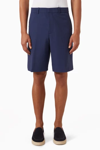 Bermuda Shorts in Stretch Seersucker