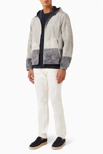 Printed Blouson Hoodie