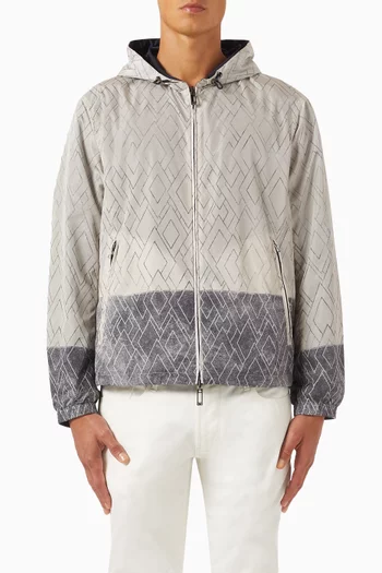 Printed Blouson Hoodie