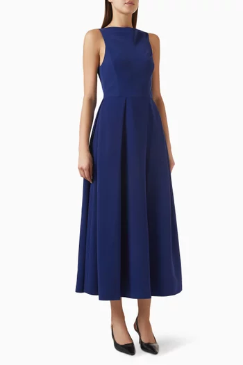 Pleated Midi Dress