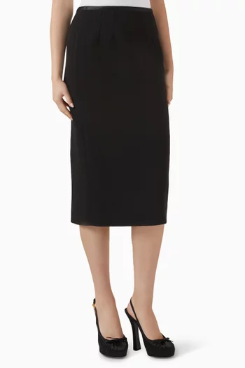 Pencil Skirt in Wool Crepe