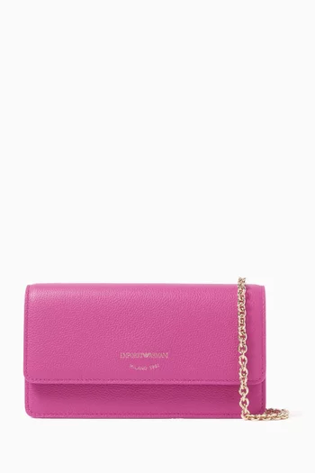 محفظة ميني بسلسلة جلد حبيبي