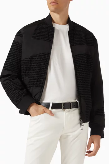 Reversible Embossed Belt in Leather