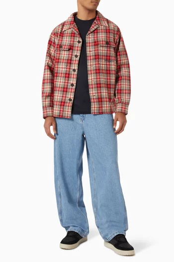 Checked Overshirt in Flannel Wool