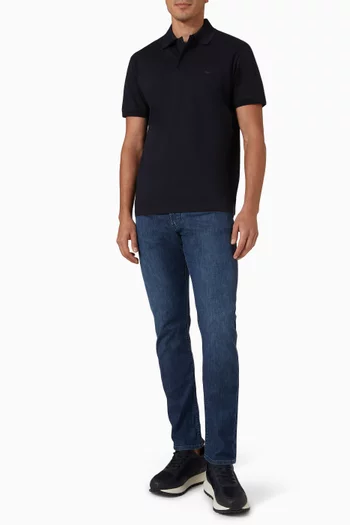 Logo Polo Shirt in Cotton