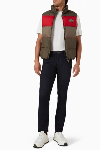 EA Logo Puffer Vest in Nylon