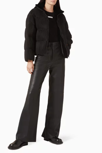 Pleated Technical Fabric Jacket