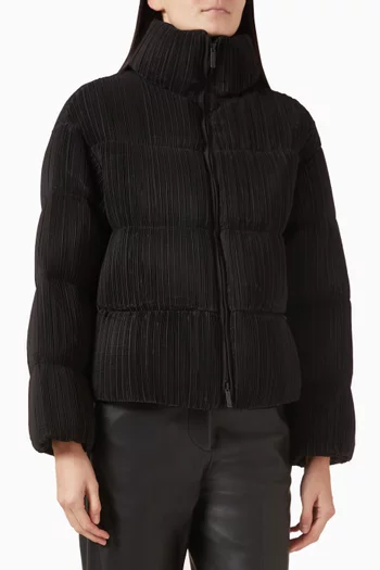 Pleated Technical Fabric Jacket