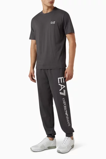 EA7 Logo Train Series Sweatpants in Cotton