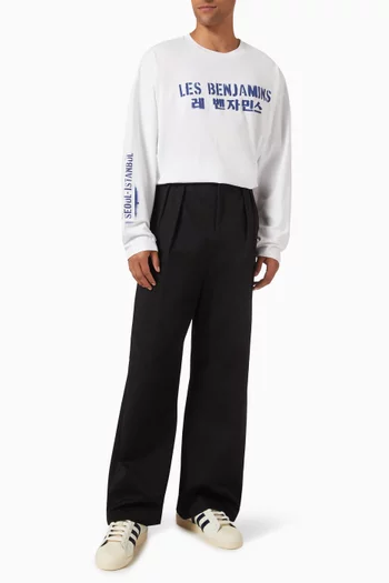 002 Long Sleeve T-shirt in Cotton