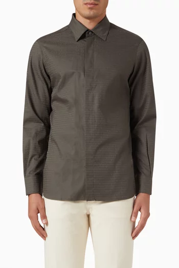 Micro EA Logo Shirt in Cotton