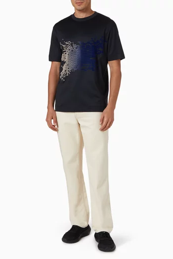 Flocking EA Logo T-shirt in Cotton-jersey