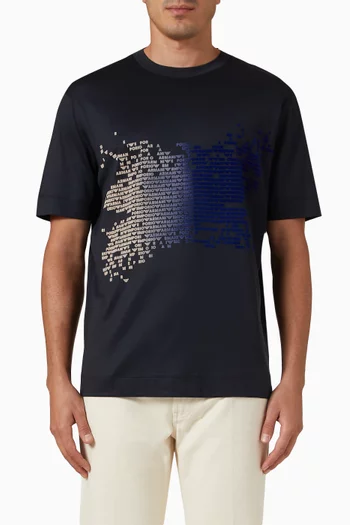 Flocking EA Logo T-shirt in Cotton-jersey