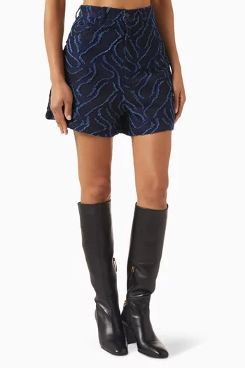 شورت بنقشة شرّابات دينم