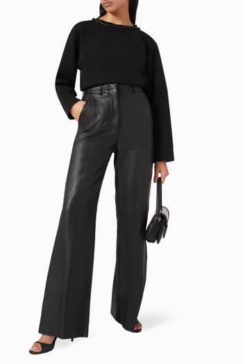 Embellished-neck Sweatshirt