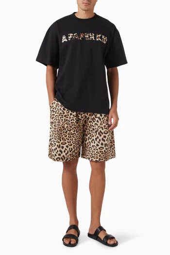 Leopard Print Shorts in Cotton