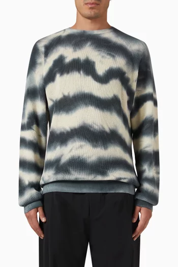 Printed Sweater in Cotton Knit