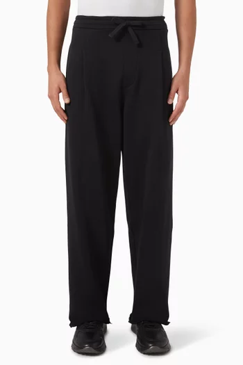 Pleated Sweatpants in Cotton