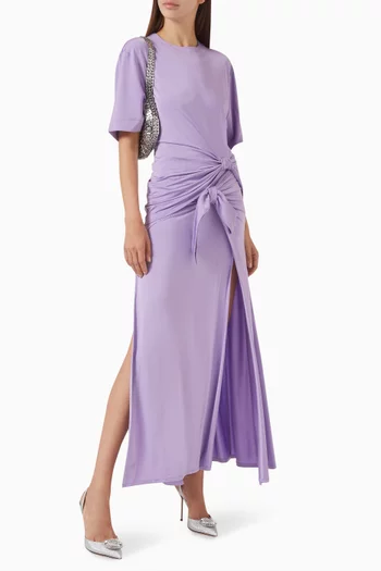Bow-hem T-shirt in Jersey