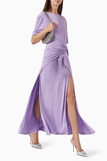 Bow-waist Maxi Skirt in Jersey