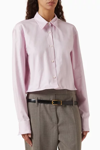 Wire-hem Shirt in Oxford Cotton