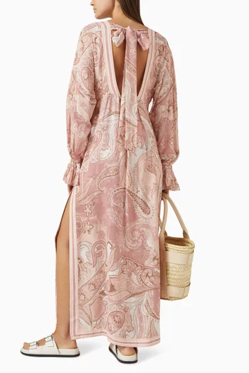 Printed Slip Kaftan in Viscose