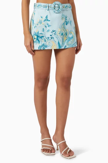 Belted Mini Skirt