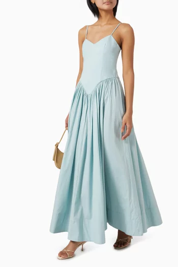 V-neck Maxi Dress in Cotton-blend