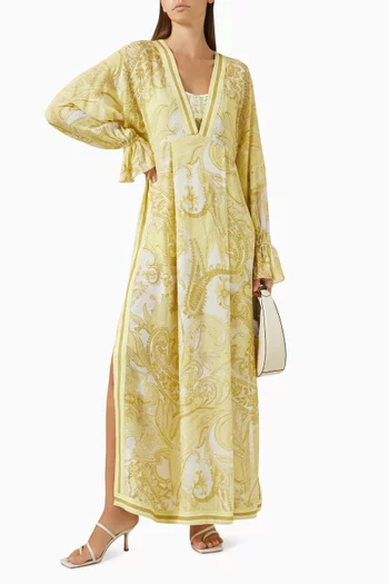Printed Slip Kaftan in Viscose