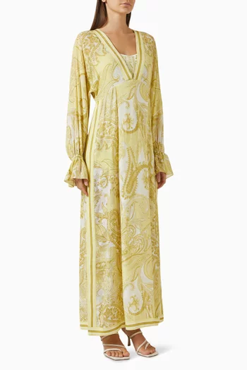 Printed Slip Kaftan in Viscose