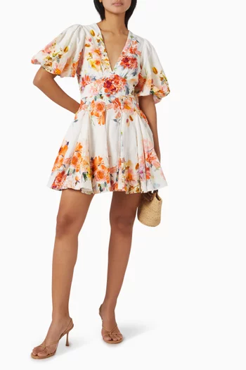 Floral-print Mini Dress