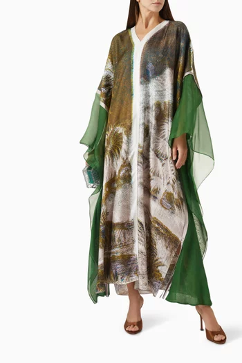 Alba Printed Kaftan in Silk
