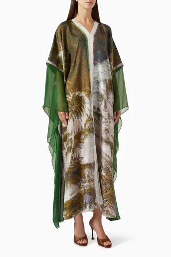 Alba Printed Kaftan in Silk