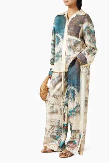 Manuela Relaxed Pants in Silk