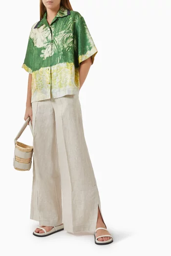 بنطال داريا بقصة ساق واسعة