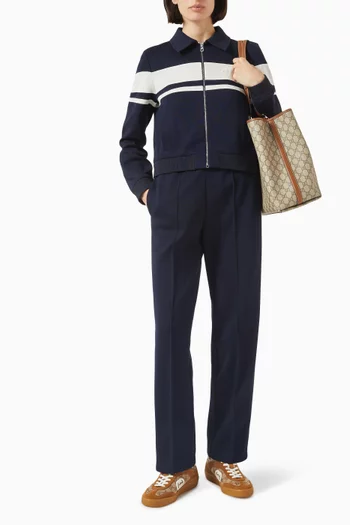Embroidered-logo Jacket in Cotton-jersey