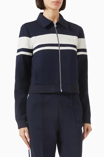 Embroidered-logo Jacket in Cotton-jersey