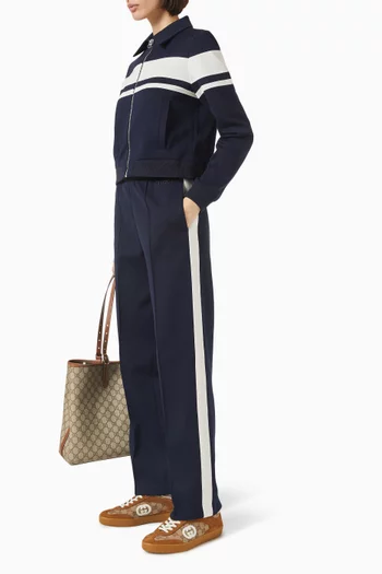 Embroidered-logo pants in Cotton-jersey