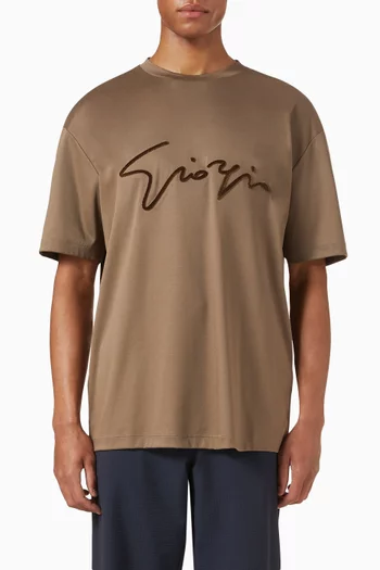 Flock Signature Logo T-shirt in Cotton