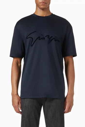 Flock Signature Logo T-shirt in Cotton