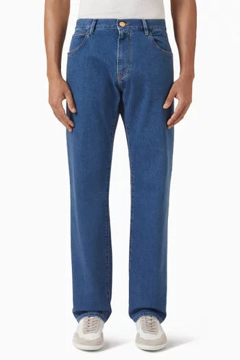 بنطال جينز بقصة ساق مستقيمة دينم