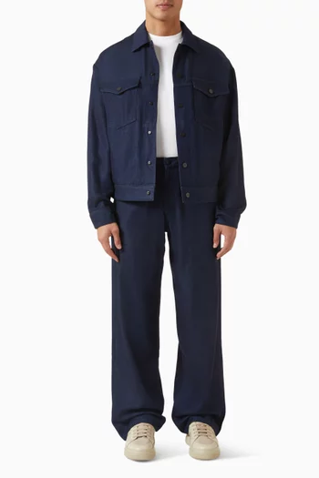 جاكيت فضفاض بجيب دينم