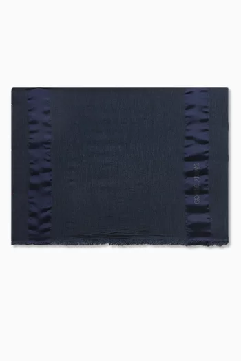 Logo Scarf in Viscose & Silk