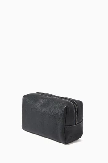 حقيبة صغيرة لمستحضرات العناية الشخصية جلد عجل حُبيبي