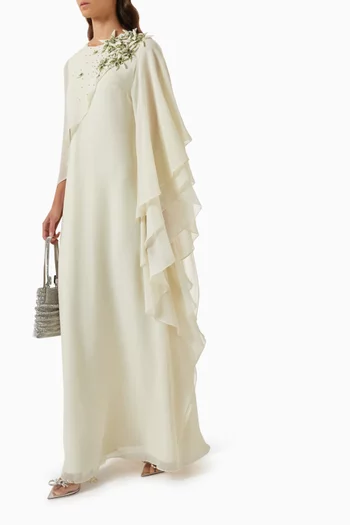 Brisa Kaftan in Crepe & Chiffon