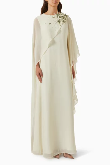 Brisa Kaftan in Crepe & Chiffon