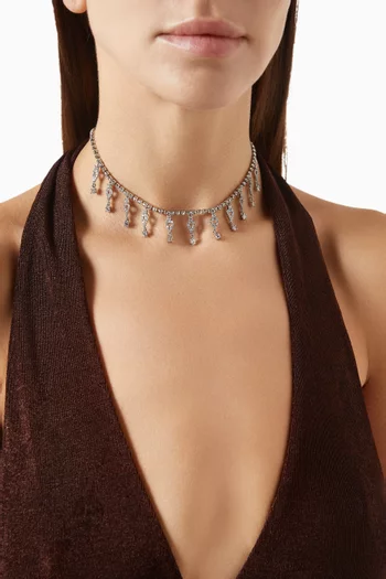 Tennis Necklace in Recycled Silver