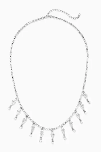 Tennis Necklace in Recycled Silver