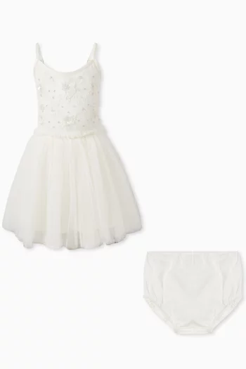 Bébé White Lotus Tute Dress in Tulle