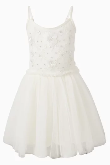 Bébé White Lotus Tute Dress in Tulle
